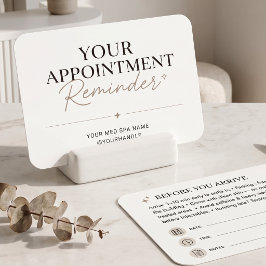 Utnämnings Påminnelse Taupe Minimal Spa Design Visitkort