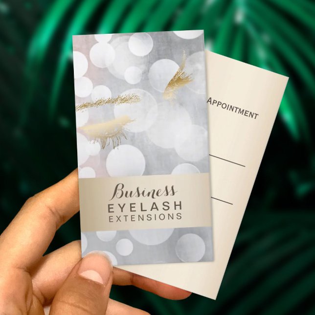 Utnämningskort | Modern Eyelash Extensions Tidsbeställning Kort (Skapare uppladdad)