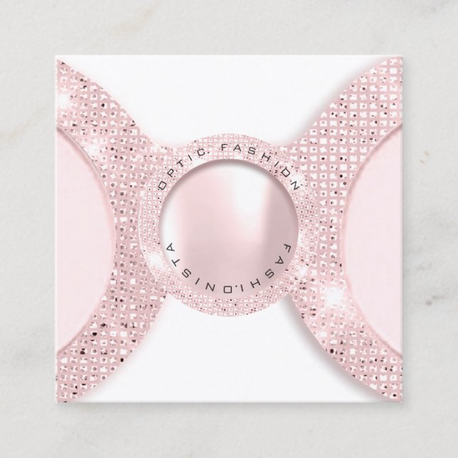 Utnämningskort Optisk Ro Glitter Pearl (Framsida)