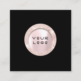 Utnämningskort Ro Eyelash Logotyp Black White