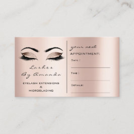 Utnämningskortets makeup Artist Black Ro-streck Tidsbeställning Kort