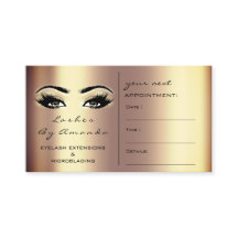 Utnämningskortets makeup Artist Guld Bronze-streck