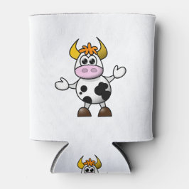 Utnyttjad Tecknad Black and White Cow Bull