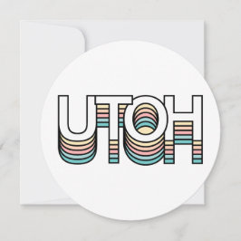 UTOH Pastel Retro Aesthetic Modern Mood Typography Inbjudningar