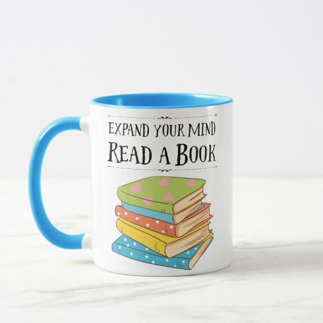 Utöka ditt sinne.. läs en bok mugg (Vänster)