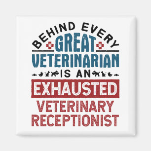 Utökad veterinärreceptionist magnet
