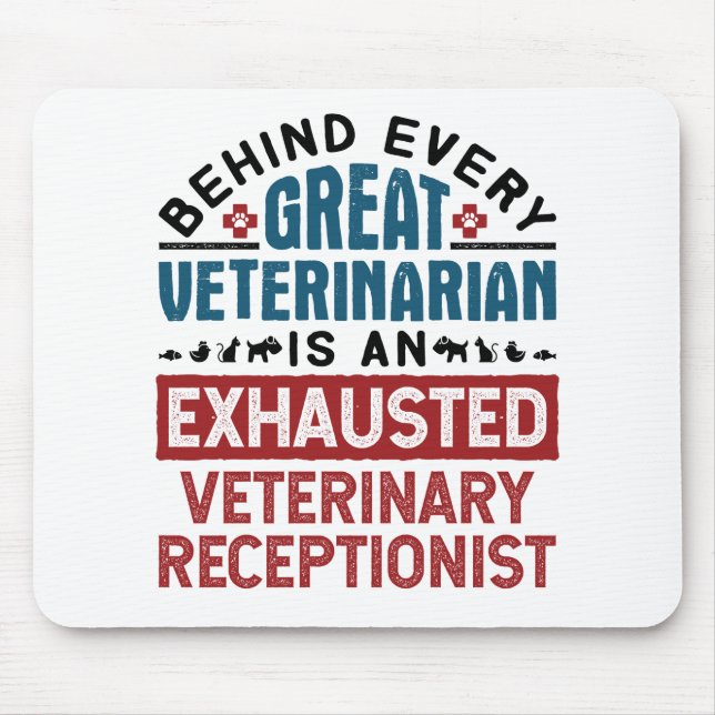 Utökad veterinärreceptionist musmatta (Framsidan)