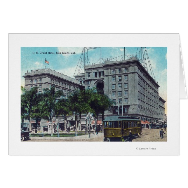 Utökad vy över USA Grant Hotel Hälsningskort (Framsidan Horizontal)