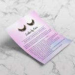 Utökning av lash Eyelash efter havandevård Vattenf Flygblad<br><div class="desc">Askar Makeup Artist Aftercare Instruction Watercolor Rosa Ombre Flyers.</div>