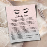 Utökning av ögonfransar Eftervård Instruktion Flygblad<br><div class="desc">Askmakeup Artist Aftercare Instruction Ro Guld Flyers.</div>