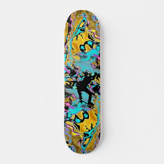 utom sig neon skateboard bräda 20 cm (Framsida)
