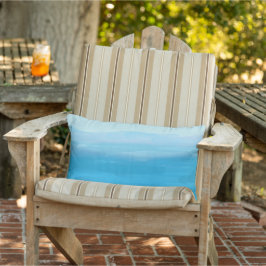 Utomhus Abstrakt Ombre Strandblues Lumbarkudde