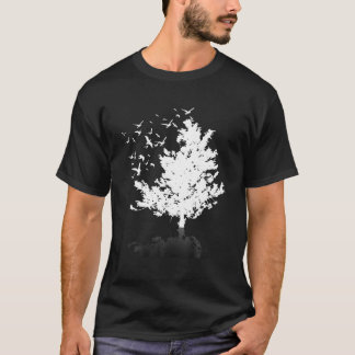 Utomhus av vilda fåglar Skog Träd Natu T Shirt