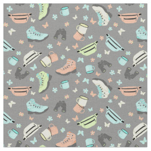 Utomhus Äventyr Collage Patterned Fabric Tyg