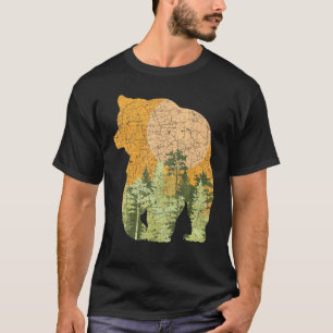 Utomhus Bear Forest Träd Djurart T Shirt