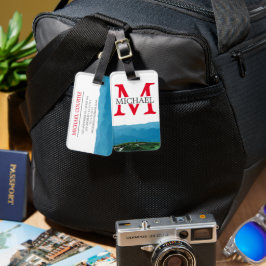 utomhus bergsresenärens blå anpassningsbar persona bagagebricka