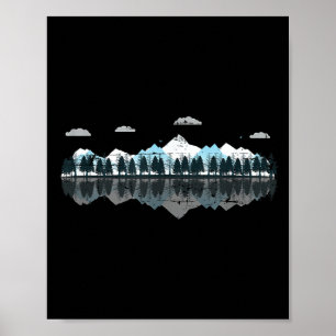 Utomhus Bergsskog Reflektion Natur Poster