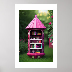 Utomhus Bibliotek Poster