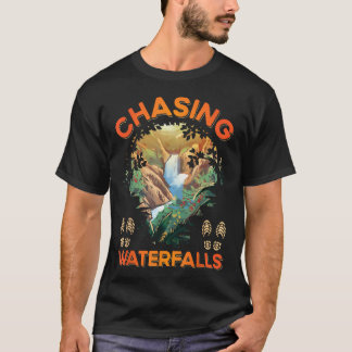 Utomhus Camping Vandring Jaga Vattenfall Vandrare T Shirt
