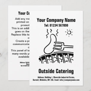 Utomhus Catering Tecknad Design Kort