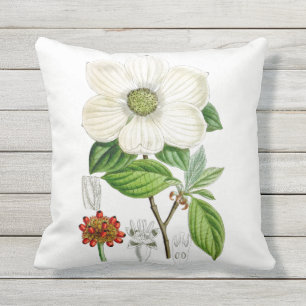 Utomhus- dekorativ kudde 16x16 för Dogwoodblomma