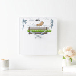 Utomhus Fyrkantig Klocka