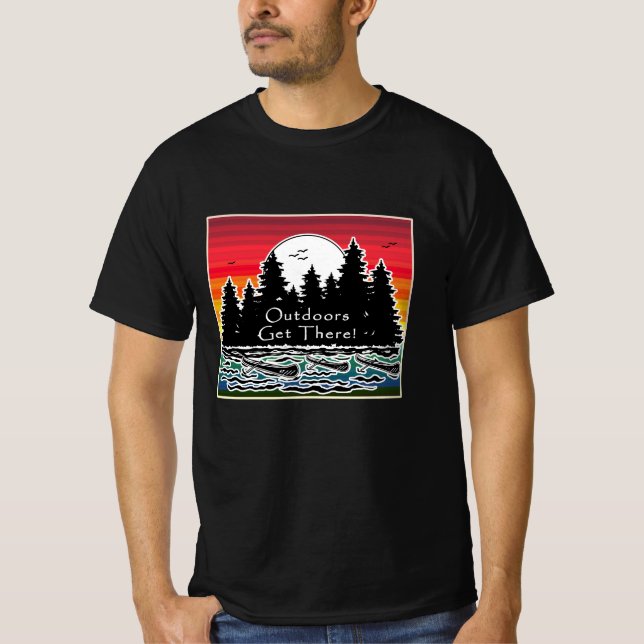 Utomhus, gå dit Sunset Vatten T Shirt (Framsida)