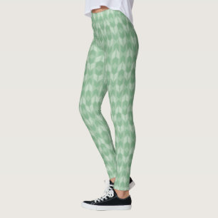 Utomhus- Geo kliver det gröna pilmönster Leggings