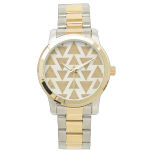 Utomhus- Geo kliver det guld- geometriska Armbandsur