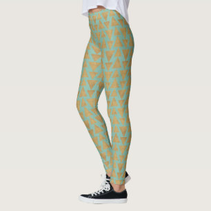Utomhus- Geo kliver det   guld- & krickamönster Leggings