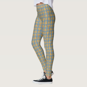 Utomhus- Geo kliver guld & slösar mönster Leggings