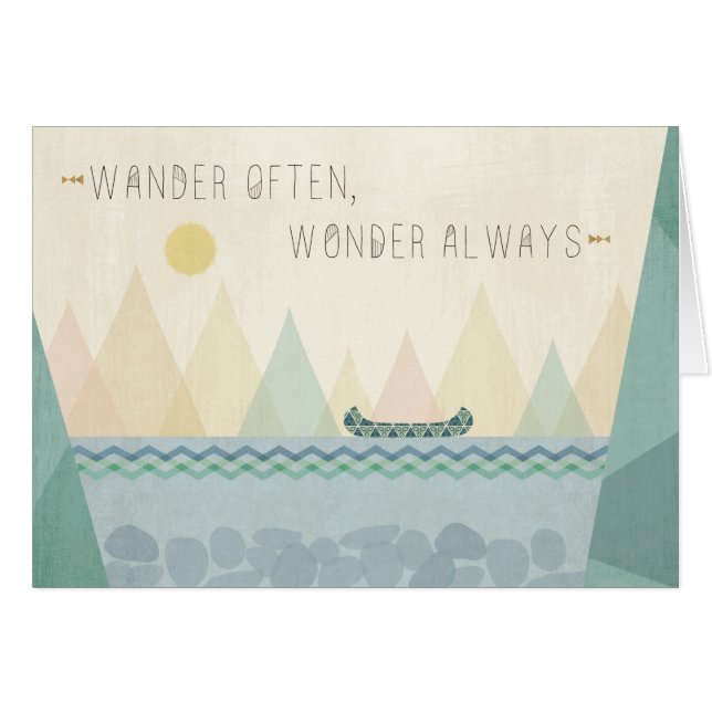 Utomhus- Geo som jag | irrar ofta, under ofta Hälsningskort (Framsidan Horizontal)