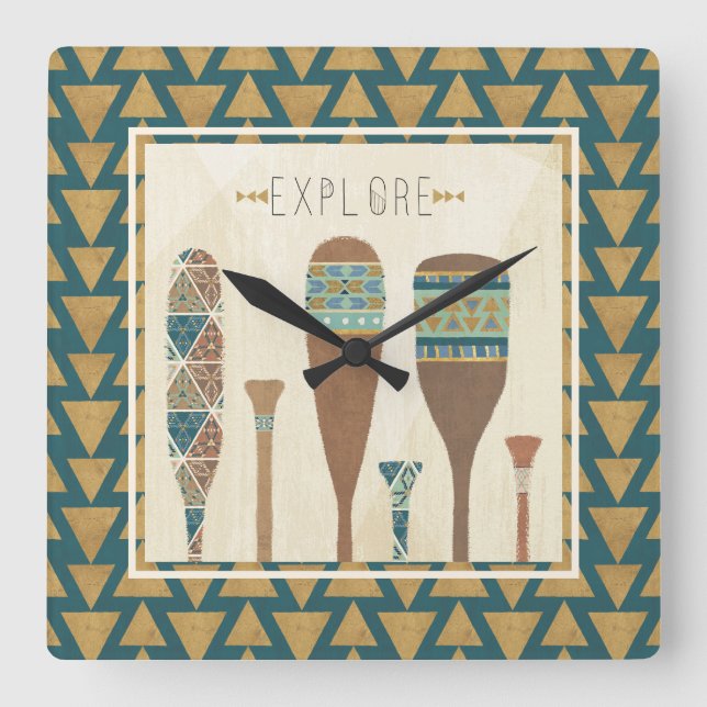 Utomhus- Geo VII | undersöker Fyrkantig Klocka (Framsida)