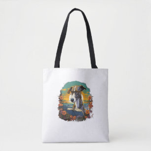 Utomhus Greyhound Hund Reading Bok Tygkasse
