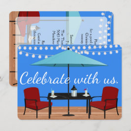 Utomhus- huspartyinbjudan inbjudningar