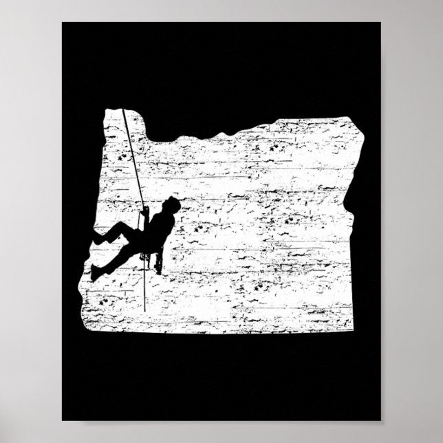 Utomhus Klippklättring Oregon Poster (Framsidan)
