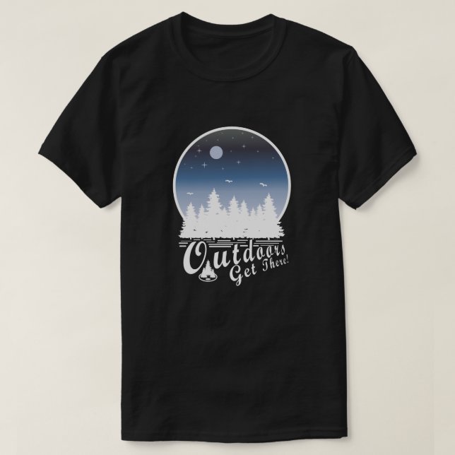 Utomhus Kom dit! Moon T-Shirt (Design framsida)