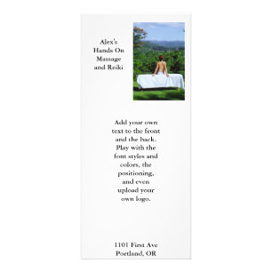 Utomhus- massage reklamkort