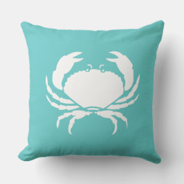Utomhus Nautical CRAB teal sea blue-kudde Kudde