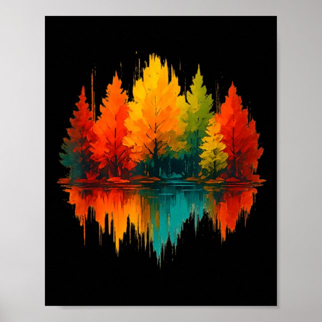 Utomhus- och vilda djur Abstrakt naturreflektion S Poster (Framsidan)