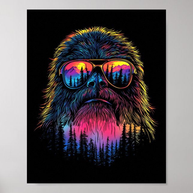 Utomhus Sasquatch Manar Women Kids Funny Bigfoot S Poster (Framsidan)