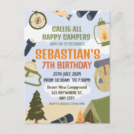 Utomhus Smörgåstårta Campingtält Födelsedagsfest Vykort