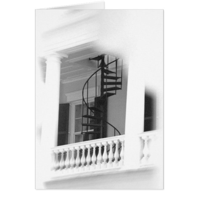 Utomhus- spiral trappor hälsningskort (Framsidan)