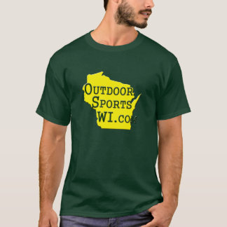 Utomhus- sportar Wisconsin - gul logotypT-tröja T Shirt