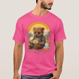 Utomhus Wombat Reading Bok T Shirt
