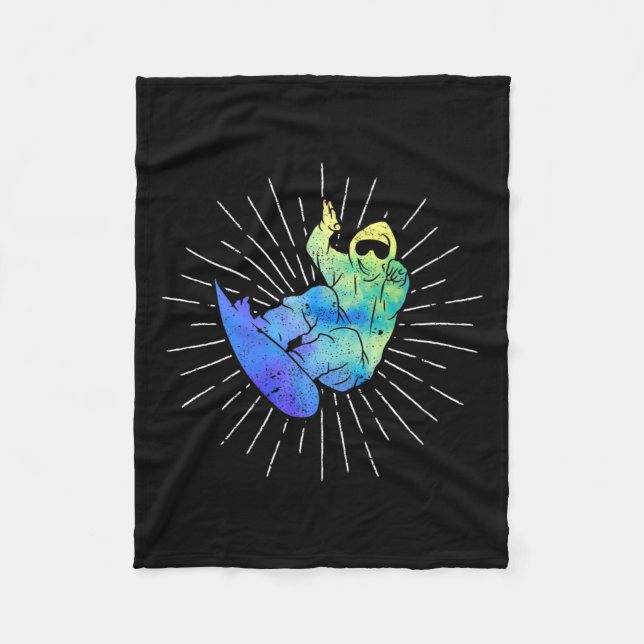 Utomhusaktivitet Snowboarder Winter Snowboard Prem Fleecefilt (Framsidan)