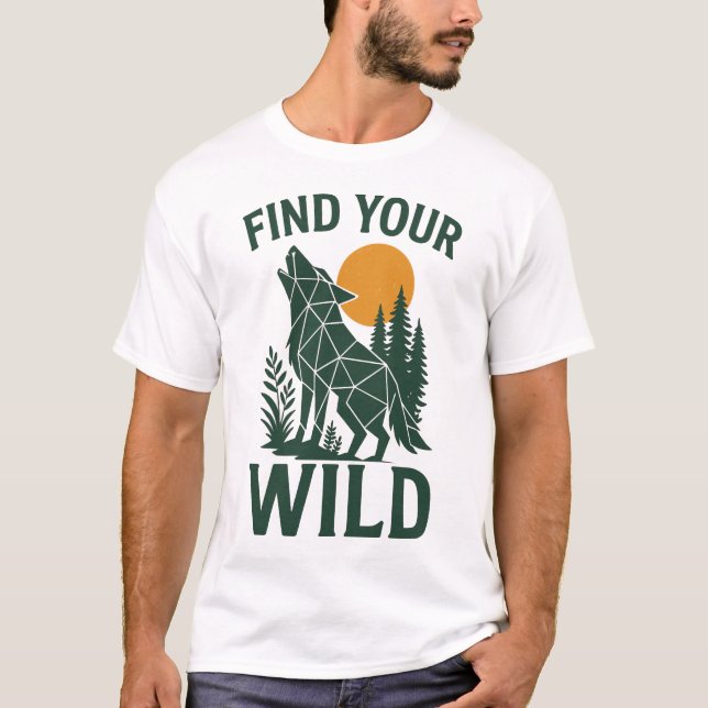 Utomhusäventyr Naturdesign T Shirt (Framsida)