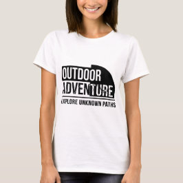 Utomhusäventyr – Utforska Okända Vägar Motivati T Shirt