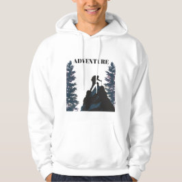 Utomhusäventyr Vandrare Siluett & Motivation Hoodie