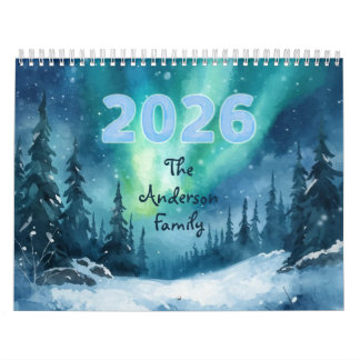 Utomhusäventyrs fotokalender för familjen 2026 kalender